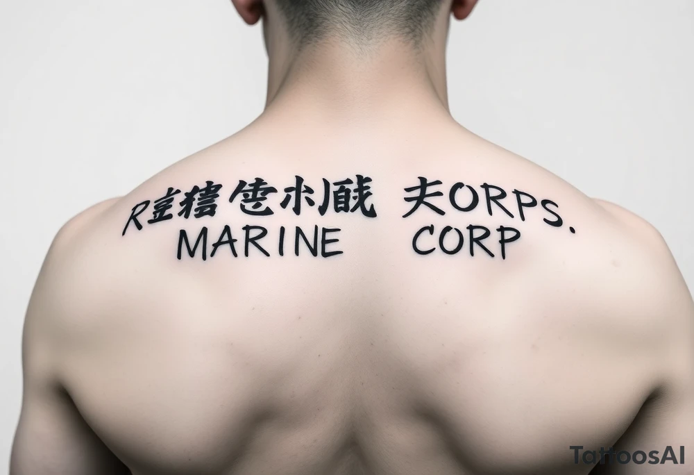 Republic of Korea
                Marine Corps
lettering to arm tattoo idea