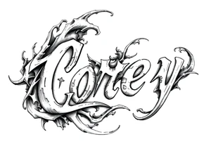The name Corey tattoo idea