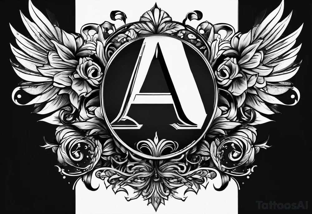the letters A W R tattoo idea