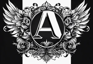 the letters A W R tattoo idea
