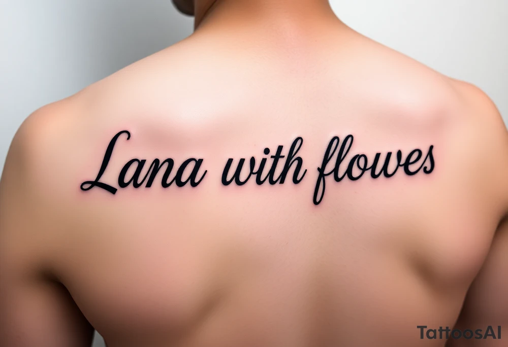 Lana with flowes tattoo idea