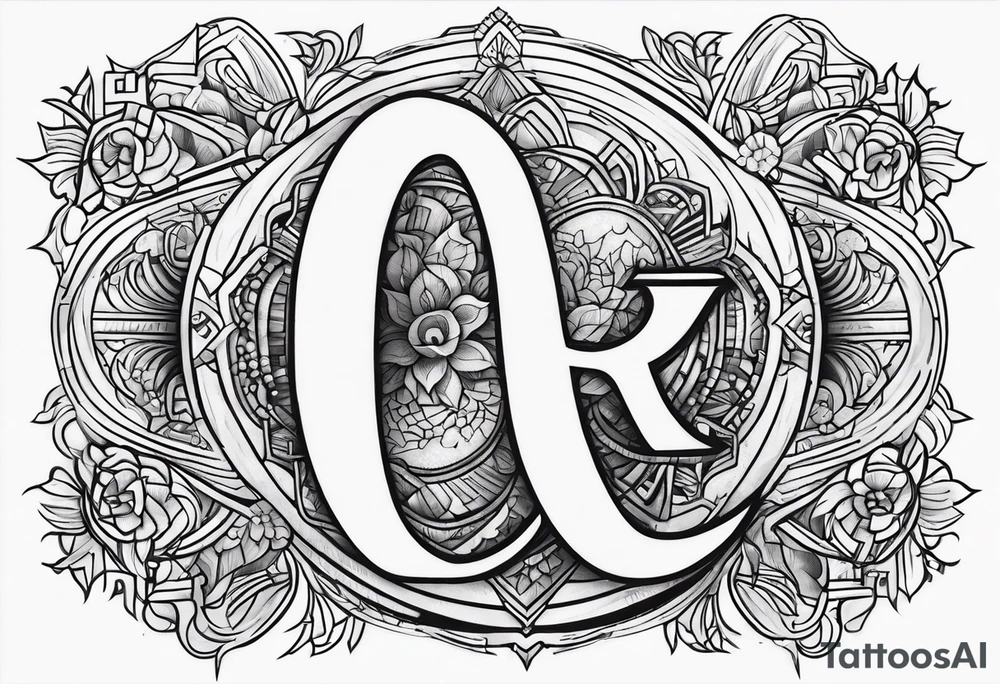 Initials RET tattoo idea