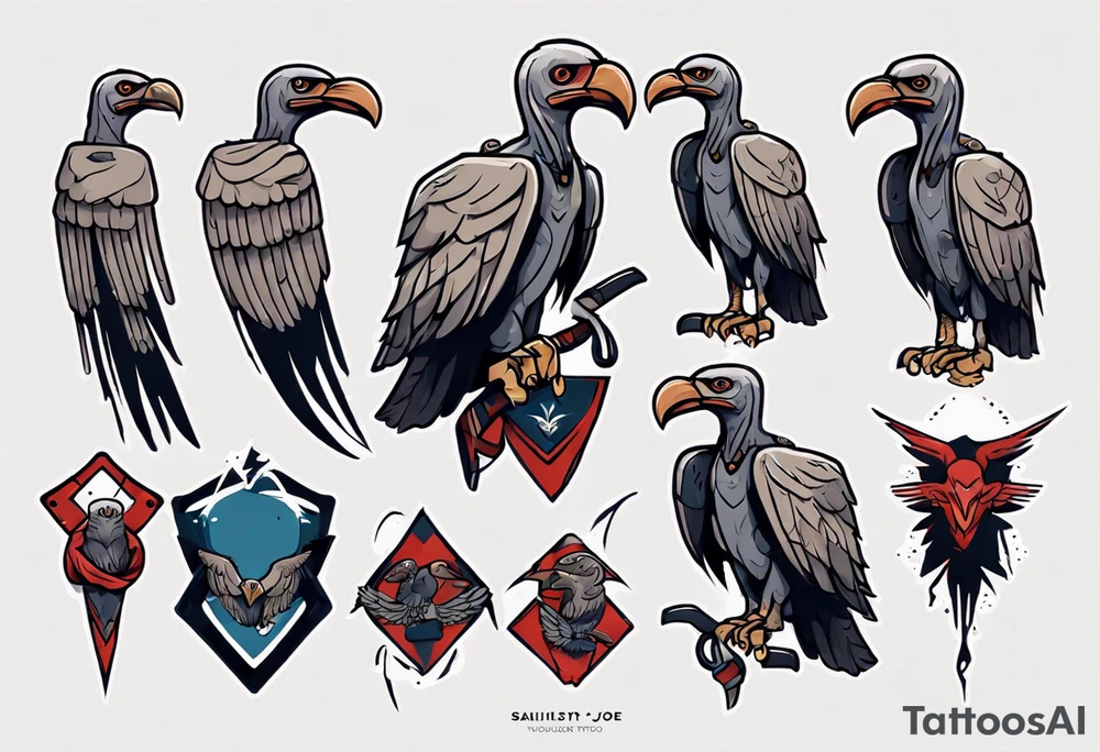 vulture tattoo idea