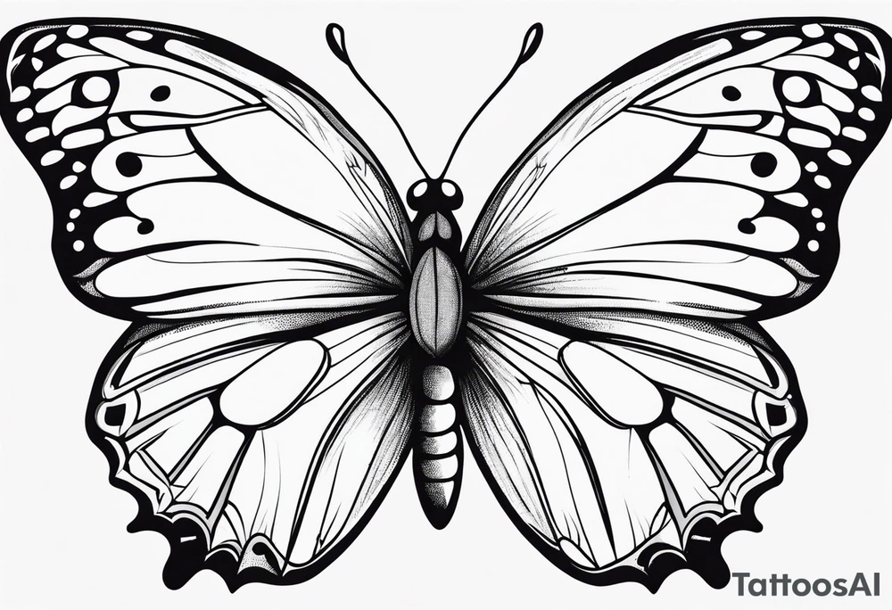 Common butterfly tattoo idea
