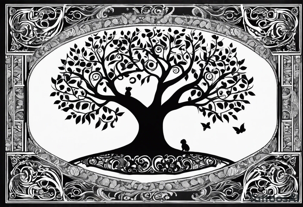 tree of life with kids birthdays involved 10/13/10, 5/29/13, 8/5/15 tattoo idea