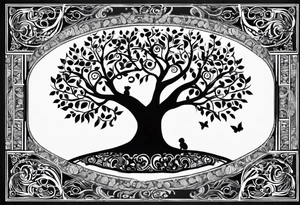 tree of life with kids birthdays involved 10/13/10, 5/29/13, 8/5/15 tattoo idea