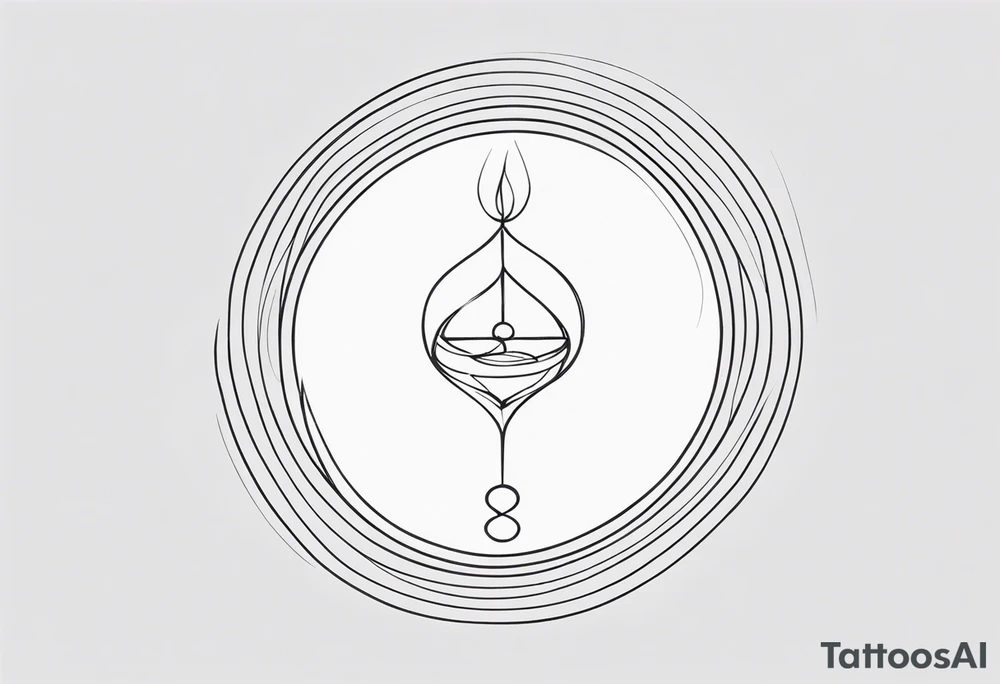 Fine line showing power of mind body and soul tattoo idea