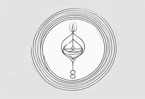 Fine line showing power of mind body and soul tattoo idea