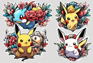 generation one pokemon tattoo idea
