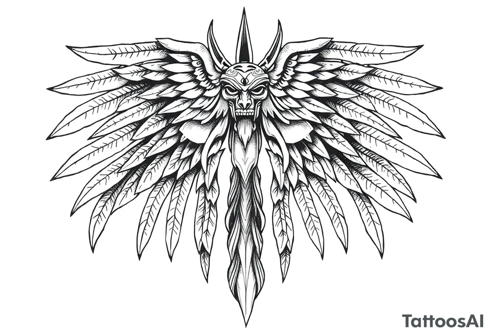 Enlil anunnaki god with his name above tattoo idea