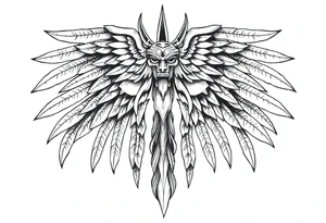 Enlil anunnaki god with his name above tattoo idea