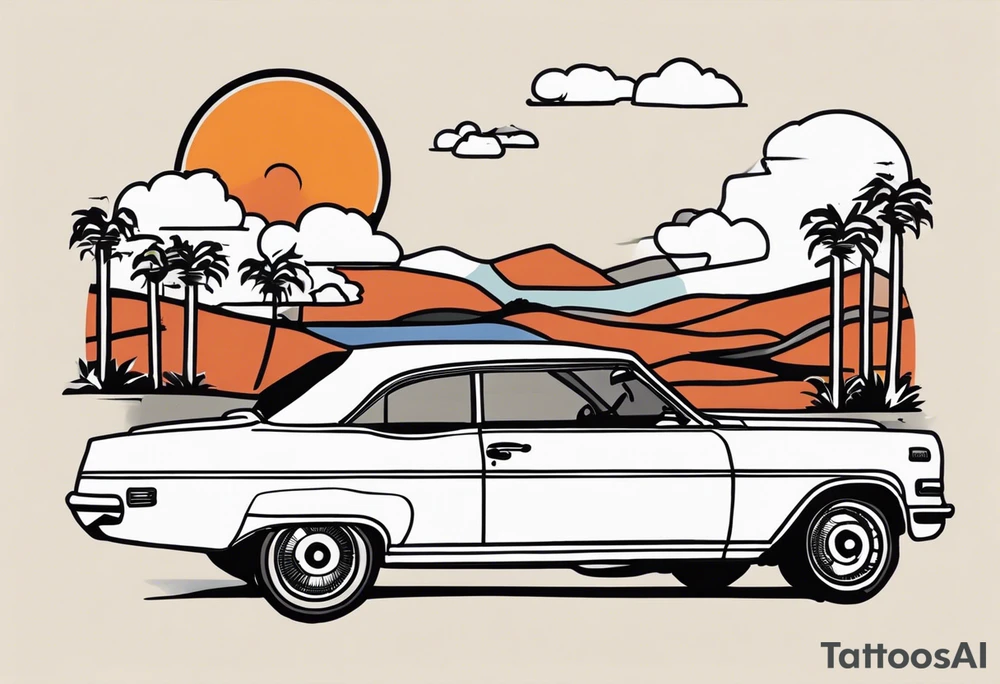 Create a tattoo design of a album cover wish you were here tattoo idea