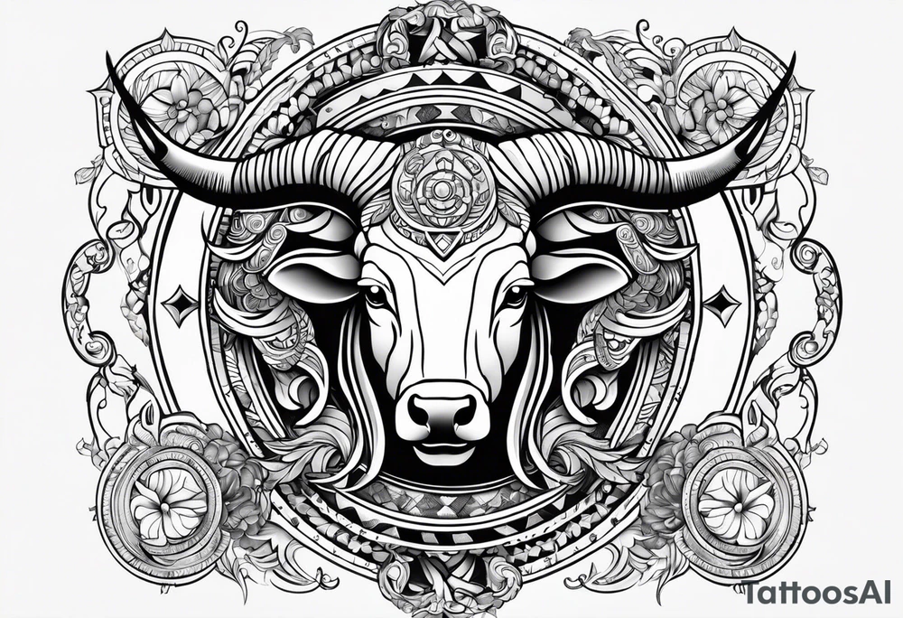 Gemini taurus zodiac symbols
combined tattoo idea