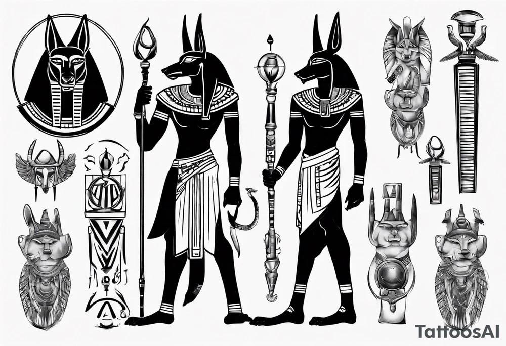 anubis, horus tattoo idea