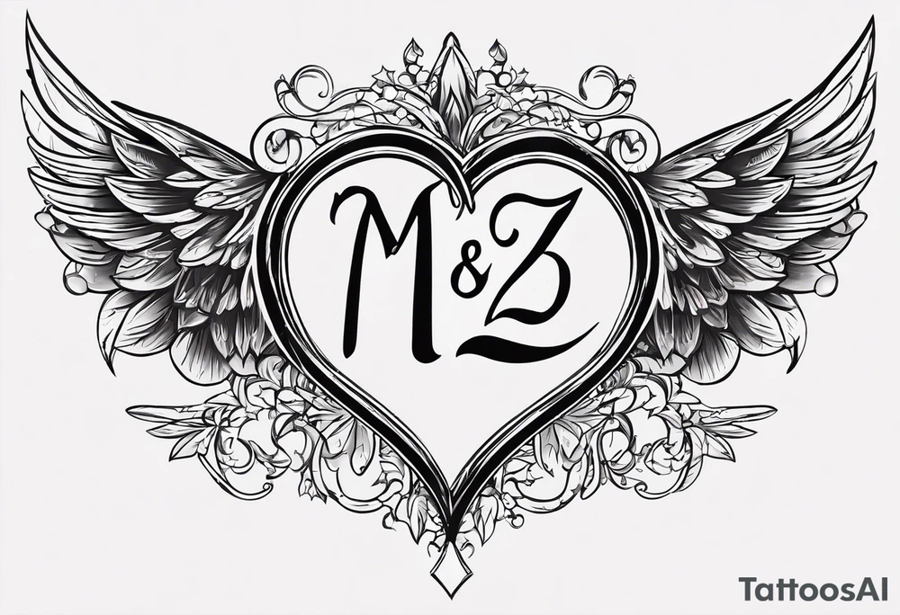 An interupted thin single line for the under arm, with symbols in the best fitting order for (1) the number 22, (2) a heart in forms of initials M and S, (3) angel wings and (4) the + symbol. All in the right order and proportion. tattoo idea