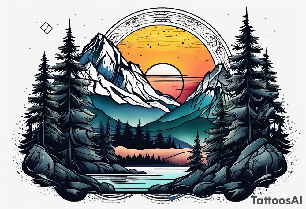 Mountains
Wolf
Forest
Sunset
Moon tattoo idea