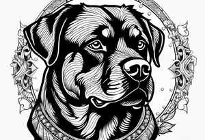Cool Rottweiler tattoo idea