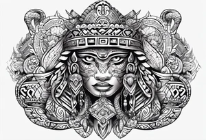Aztec snake tattoo idea