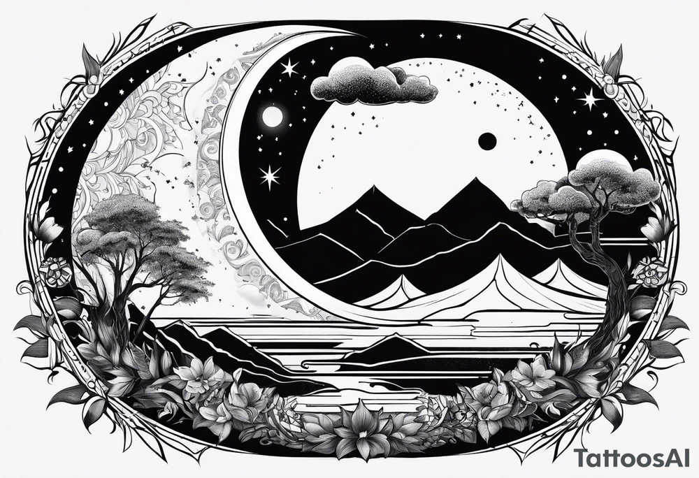 sacred moon tattoo idea