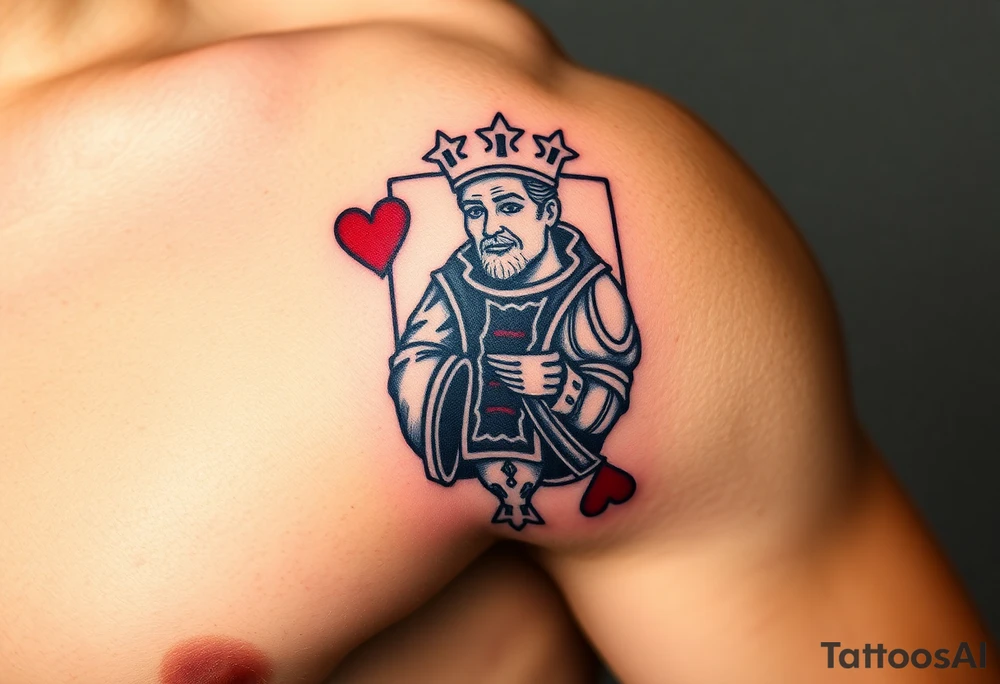 king of hearts tattoo idea