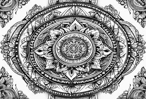 mandala with lace tattoo idea