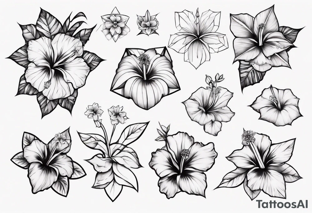 Hibiscusflower tattoo idea
