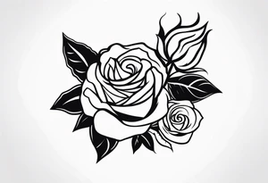 Thunder and roses tattoo idea