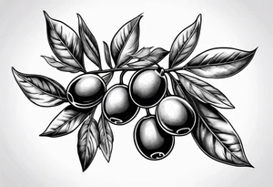 An olive branch with a thornvine tattoo idea