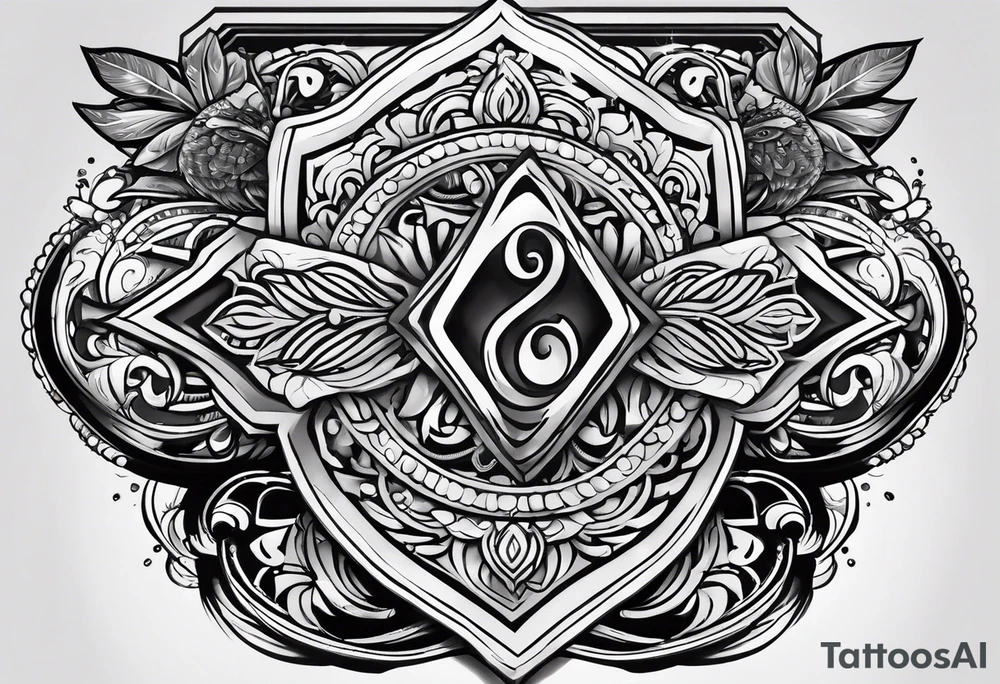 protective shield tattoo idea
