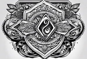 protective shield tattoo idea