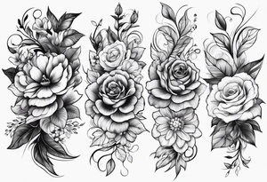 floral sleeve tattoo idea