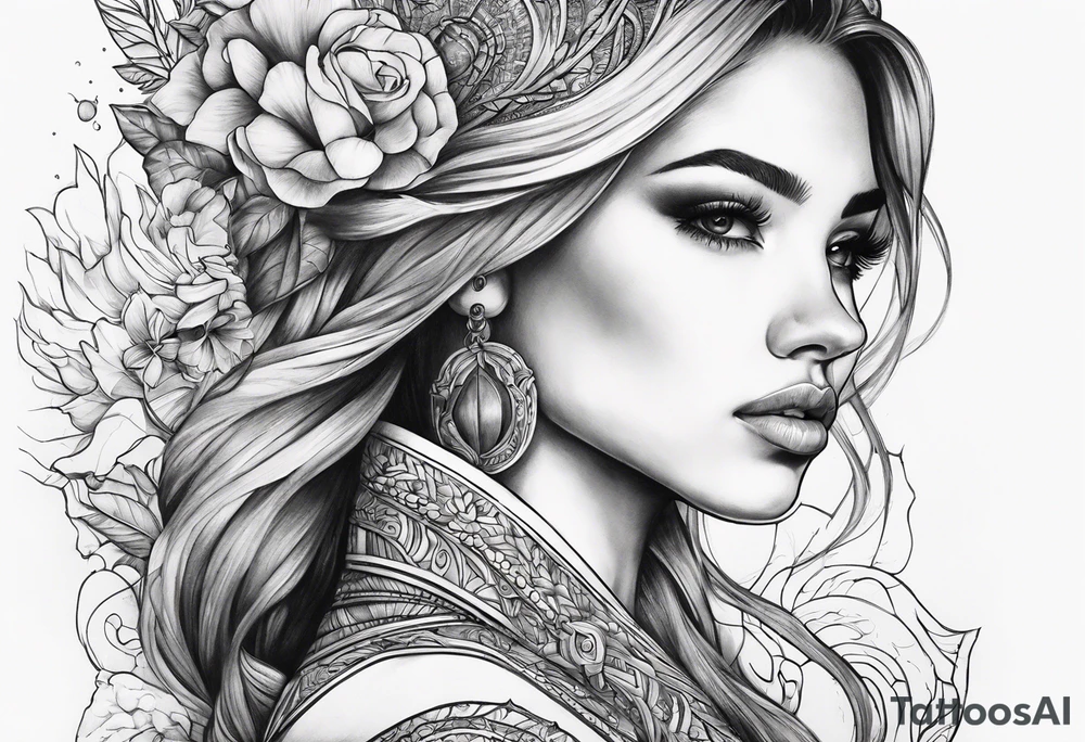 Inspirational battle, feminine tattoo idea
