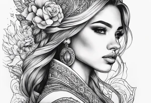 Inspirational battle, feminine tattoo idea