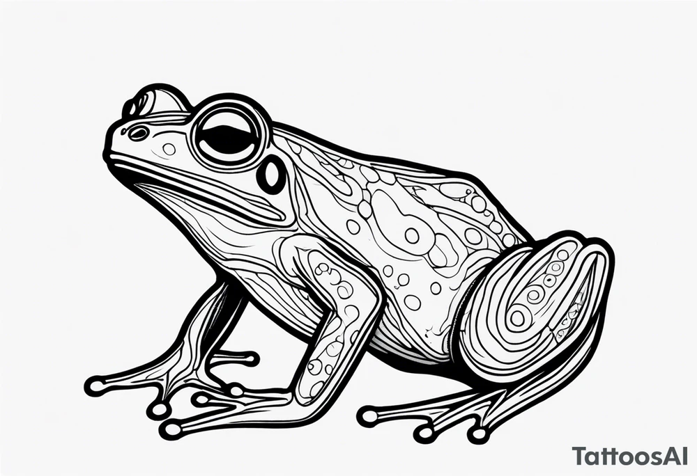 a psychedelic frog tattoo idea