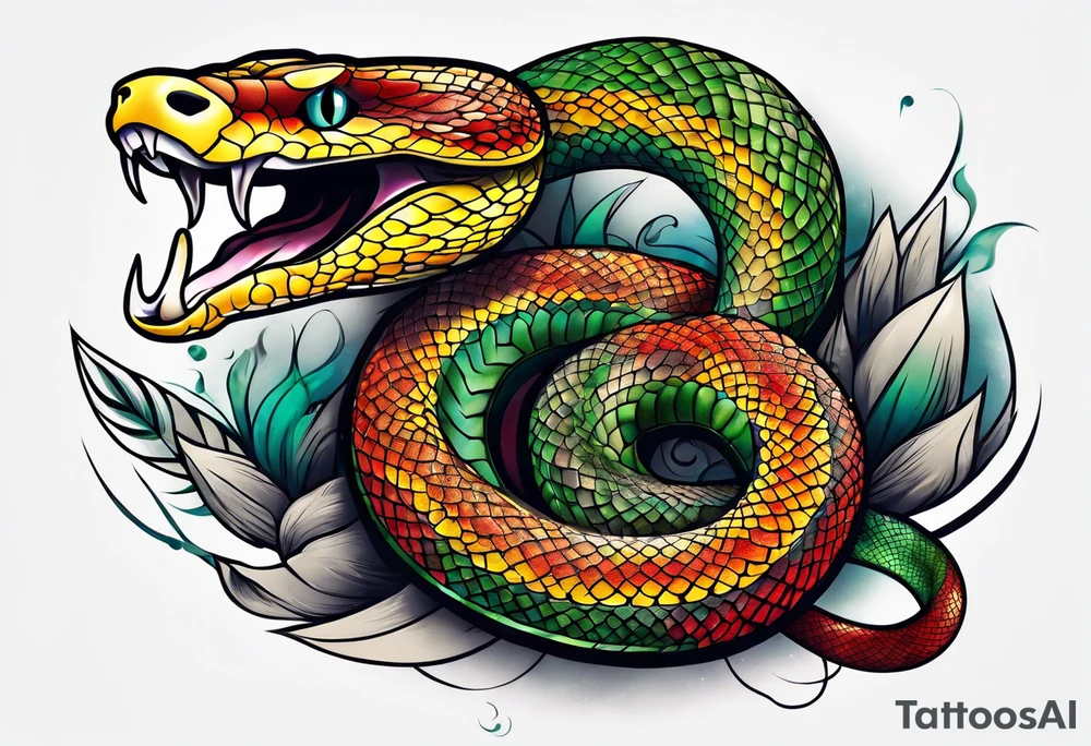Half sleeve, snake tattoo idea