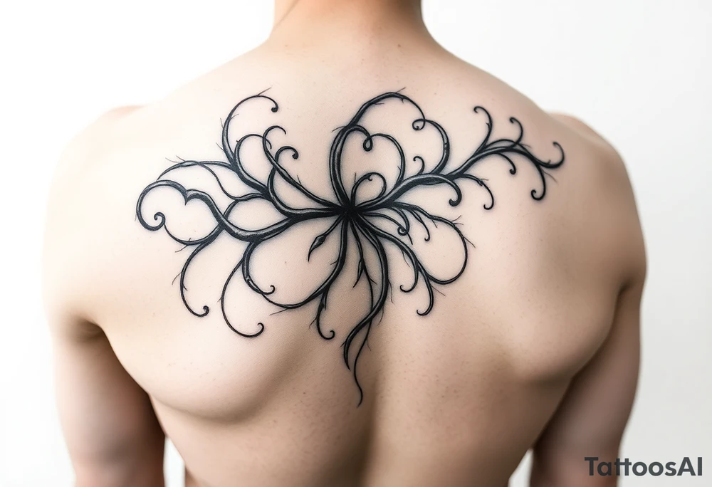 Go back to what it was before. I want fine lines. I want more organic tendrils. tattoo idea
