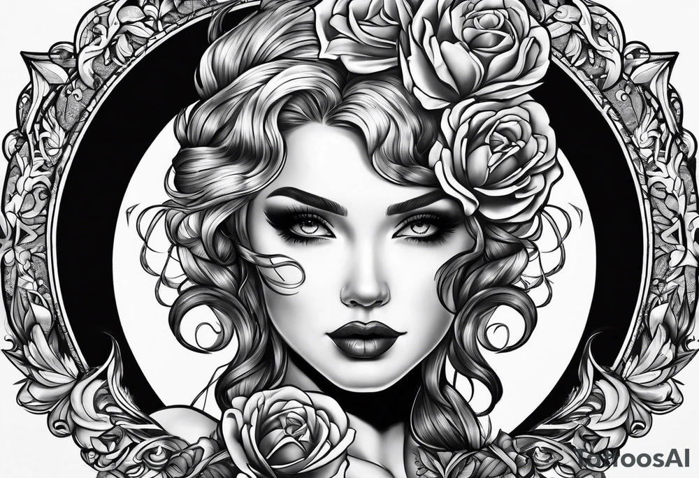 The name Darlene on chest tattoo idea