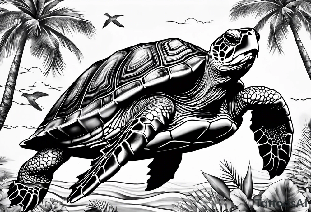 hawaii turtle tattoo idea