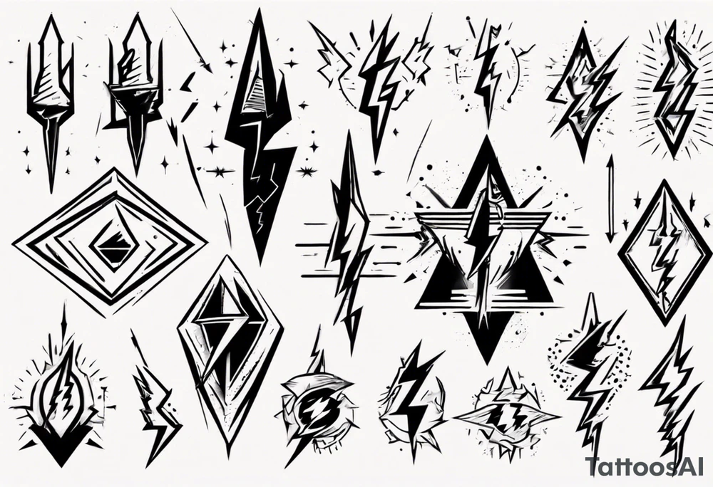 Lighting bolts tattoo idea