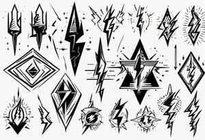 Lighting bolts tattoo idea