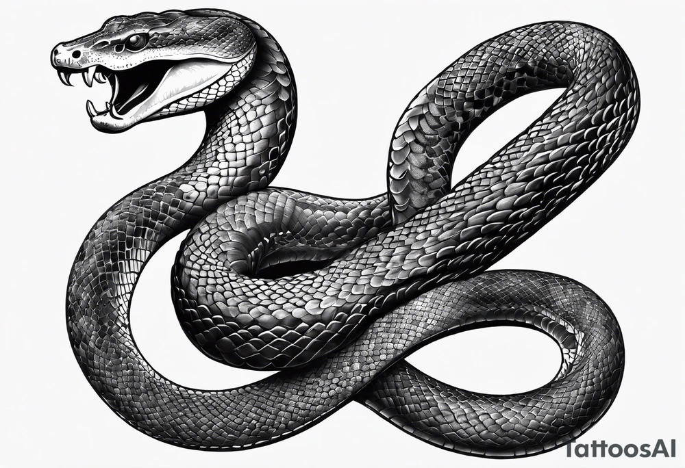 Anaconda with skull head tattoo idea