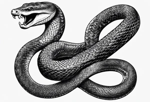 Anaconda with skull head tattoo idea