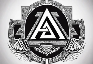 Valhalla  shield sword valknut tattoo idea
