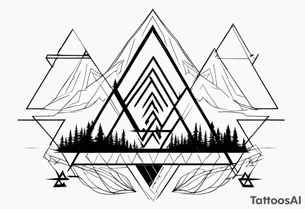 The valknut symbol attached to a wolf. tattoo idea