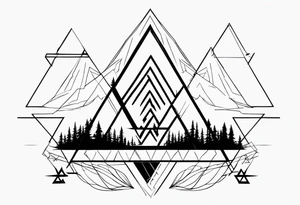 The valknut symbol attached to a wolf. tattoo idea