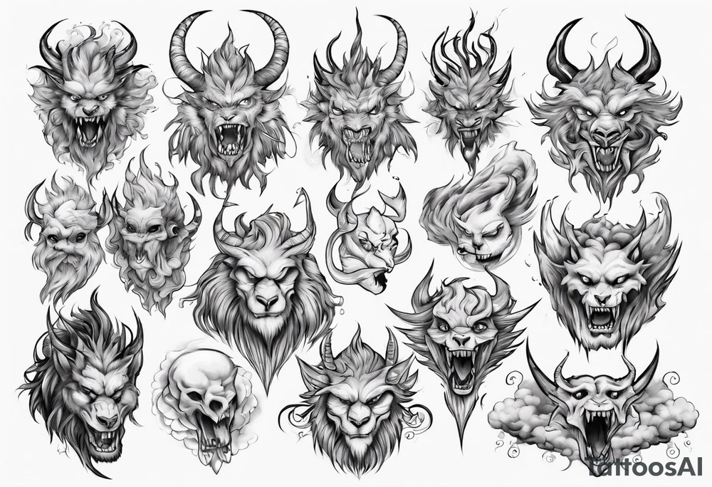 clouds beast challenge tattoo idea