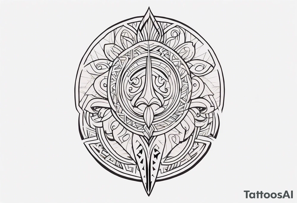 Polynesian hook tattoo tattoo idea