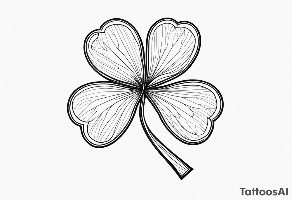 clover with numbers 18 and 0 tattoo idea