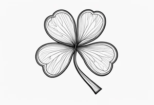 clover with numbers 18 and 0 tattoo idea