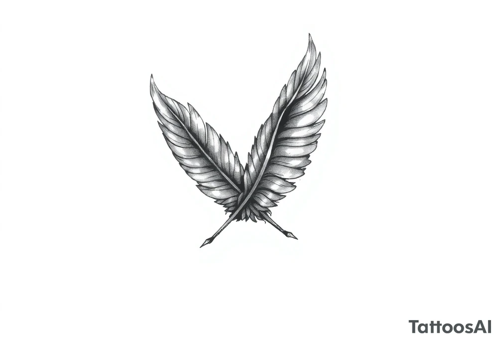 TWO FEATHERS tattoo idea